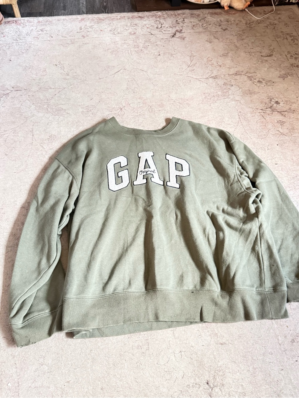 GAP Sage Green Logo Crewneck Sweatshirt